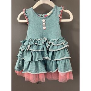 Matilda jane baby girls 3/6 month Dress blue pink